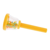 Max Plastic Handbell Hand Bell Percussion Instrument Musical Toy for Kids Yellow
