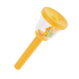 Max Plastic Handbell Hand Bell Percussion Instrument Musical Toy for Kids Yellow