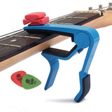 Maxbell Aluminium Alloy Guitar Capo with Pick Holer+2 Picks for Acoustic Electric #4