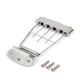 Maxbell Chrome 4 String Trapeze Tailpiece for Archtop Jazz Bass Guitar Parts