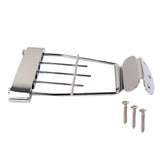 Maxbell Chrome 4 String Trapeze Tailpiece for Archtop Jazz Bass Guitar Parts