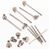Maxbell 10 Sets Guitar Spoke Wheel Truss Rod Nut+Steel Bar for Guitar Bass Mandolin