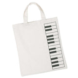 Max Maxb Pure Cotton Piano Keys Musical Handbag Tote Bag Shopping Bag Gift White