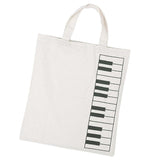 Max Maxb Pure Cotton Piano Keys Musical Handbag Tote Bag Shopping Bag Gift White