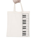 Max Maxb Pure Cotton Piano Keys Musical Handbag Tote Bag Shopping Bag Gift White