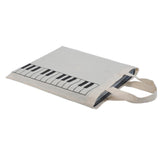 Max Maxb Pure Cotton Piano Keys Musical Handbag Tote Bag Shopping Bag Gift White