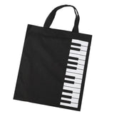 Max Maxb Pure Cotton Piano Keys Musical Handbag Tote Bag Shopping Bag Gift Black