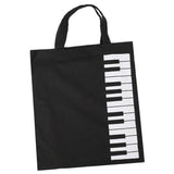 Max Maxb Pure Cotton Piano Keys Musical Handbag Tote Bag Shopping Bag Gift Black