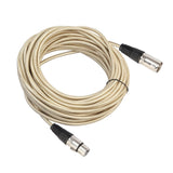 Maxbell XLR Male to Female Microphone Cable  for Guitar Amplifier Luxury Gold 1000cm