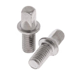 Maxbell 2 Pieces Metal Drum Tension Rods Drum Bolts Percussion Instrument Parts 10mm