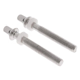 Maxbell 2 Pieces Metal Drum Tension Rods Drum Bolts Percussion Instrument Parts 33mm