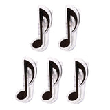 Max 5 Pieces Plastic Music Note Book Page Clip Music Stand Accessory Black