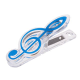 Maxbell 5 Pieces Music Note Clip Music Book Page Plastic Music Stataionary Blue