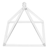 Maxbell 7inch Quartz Crystal Singing Pyramid D Note Meditation Tool