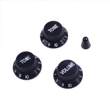 Maxbell Single Coil Pickup Cover Crontrol Knob Tip for Electric Guitar  Black