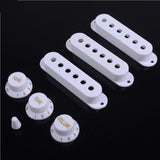 Maxbell Single Coil Pickup Cover Crontrol Knob Tip for Electric Guitar  White