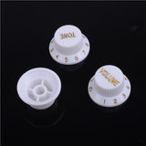 Maxbell Single Coil Pickup Cover Crontrol Knob Tip for Electric Guitar  White