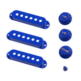 Maxbell Single Coil Pickup Cover Crontrol Knob Tip for Electric Guitar  Blue