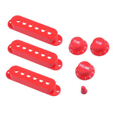 Maxbell Single Coil Pickup Cover Crontrol Knob Tip for Electric Guitar  Red