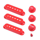 Maxbell Single Coil Pickup Cover Crontrol Knob Tip for Electric Guitar  Red