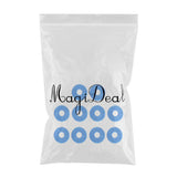 Maxbell 10 Pieces Guitar Strap Block Rubber Safety Strap Lock Washer for Guitar Bass