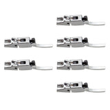 Maxbell 6 Pcs Tremolo Bridge Locked String Saddle for Electric Guitar Parts Silver