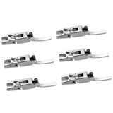 Maxbell 6 Pcs Tremolo Bridge Locked String Saddle for Electric Guitar Parts Silver