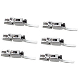 Maxbell 6 Pcs Tremolo Bridge Locked String Saddle for Electric Guitar Parts Silver