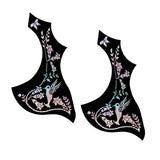 Max Maxb 2 Pieces Guitar Pickguard Scratch Plate for Acoustic Guitar Silver Flower