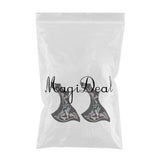 Max Maxb 2 Pieces Guitar Pickguard Scratch Plate for Acoustic Guitar Silver Flower