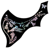 Max Maxb 2 Pieces Guitar Pickguard Scratch Plate for Acoustic Guitar Silver Flower
