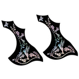 Max Maxb 2 Pieces Guitar Pickguard Scratch Plate for Acoustic Guitar Silver Flower