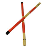 Maxbell 1 Pair of 40cm Bamboo Rod Drum Brush Drum Sticks for Jazz Folk Music Red