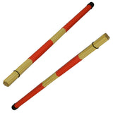 Maxbell 1 Pair of 40cm Bamboo Rod Drum Brush Drum Sticks for Jazz Folk Music Red
