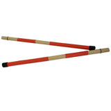 Maxbell 1 Pair of 40cm Bamboo Rod Drum Brush Drum Sticks for Jazz Folk Music Red