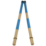 Maxbell 1 Pair of 40cm Bamboo Rod Drum Brush Drum Sticks for Jazz Folk Music Blue