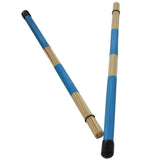 Maxbell 1 Pair of 40cm Bamboo Rod Drum Brush Drum Sticks for Jazz Folk Music Blue