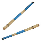 Maxbell 1 Pair of 40cm Bamboo Rod Drum Brush Drum Sticks for Jazz Folk Music Blue