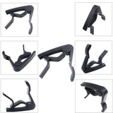Maxbell Zinc Alloy Guitar Capo Clamp Tool Accessories 67x50x13mm Black