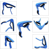 Maxbell Zinc Alloy Guitar Capo Clamp Tool Accessories 67x50x13mm Dark Blue