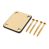 Max Maxb Guitar Bass Neck Plate with Screws for Fender Strat Tele Guitar Replacement