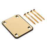Max Maxb Guitar Bass Neck Plate with Screws for Fender Strat Tele Guitar Replacement