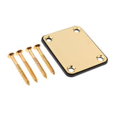 Max Maxb Guitar Bass Neck Plate with Screws for Fender Strat Tele Guitar Replacement