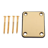 Max Maxb Guitar Bass Neck Plate with Screws for Fender Strat Tele Guitar Replacement