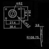 Max Maxb Rectangular Electric Guitar Bass Output Jack Socket Plate with Screws