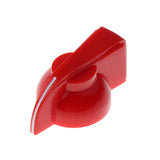 Maxbell Plastic Potentiometer Pedal Knob 6mm Dia Threaded Shaft Screw Cap Red