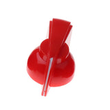 Maxbell Plastic Potentiometer Pedal Knob 6mm Dia Threaded Shaft Screw Cap Red