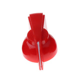 Maxbell Plastic Potentiometer Pedal Knob 6mm Dia Threaded Shaft Screw Cap Red