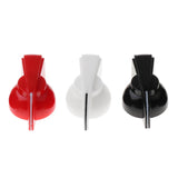 Maxbell Plastic Potentiometer Pedal Knob 6mm Dia Threaded Shaft Screw Cap Red