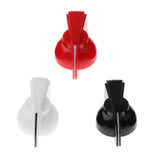 Maxbell Plastic Potentiometer Pedal Knob 6mm Dia Threaded Shaft Screw Cap Red